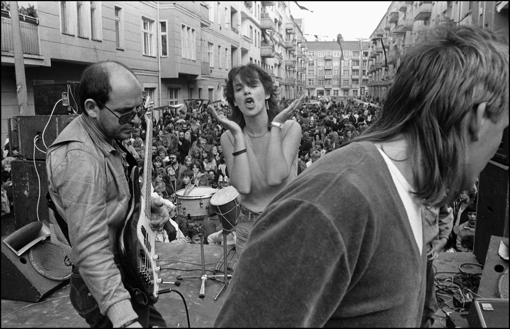 #11 The band “itching”, street party in front of the youth club “impulse”, Berlin, 1981