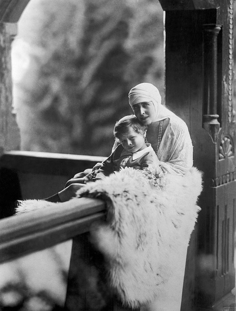 #22 Marie of Romania with Prince Michael, 1925.