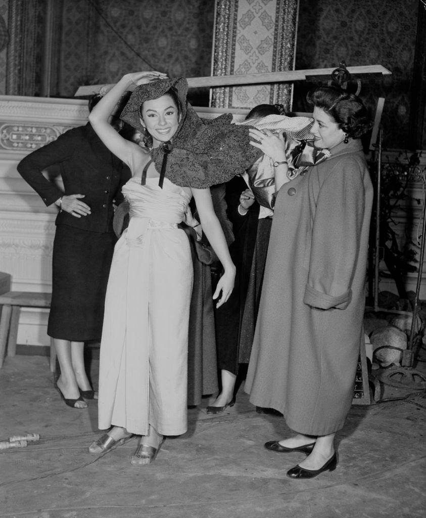 #33 Rita Moreno is fitted for one of her costumes for the 20th Century Fox musical ‘The King and I’, 1955.