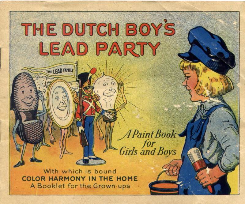 A children’s painting book that encourages the use of lead paint.