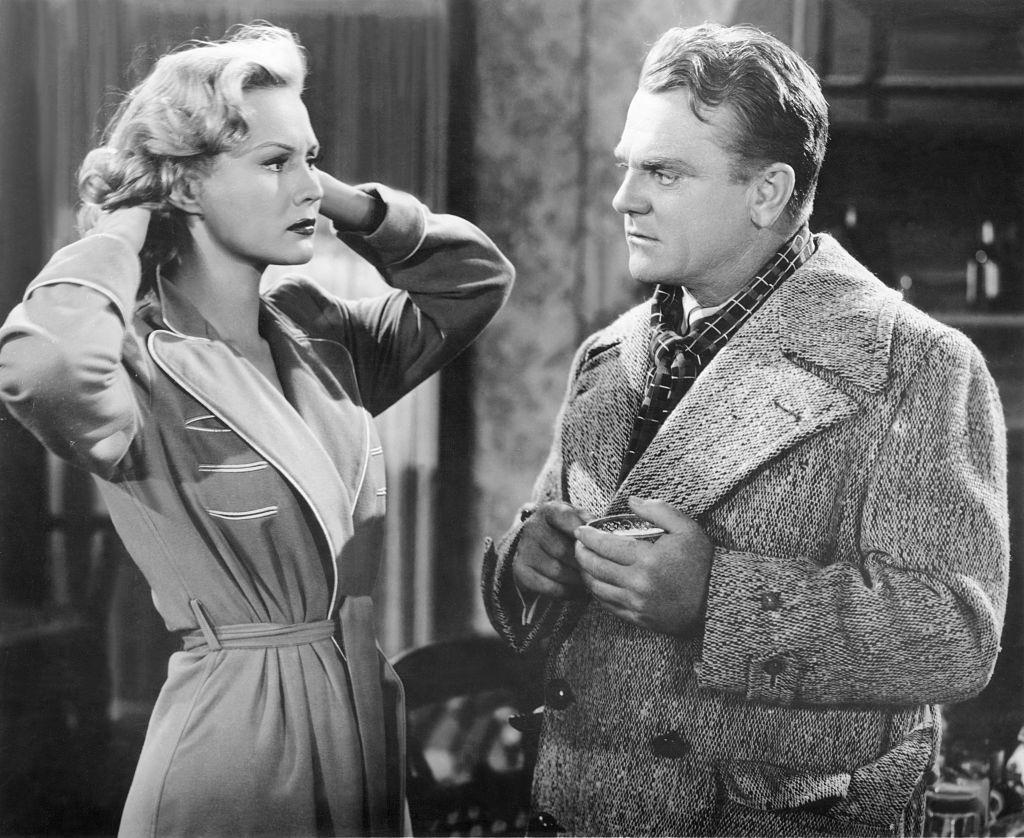 #50 Virginia Mayo and James Cagney on the set of ‘White Heat’, 1949.