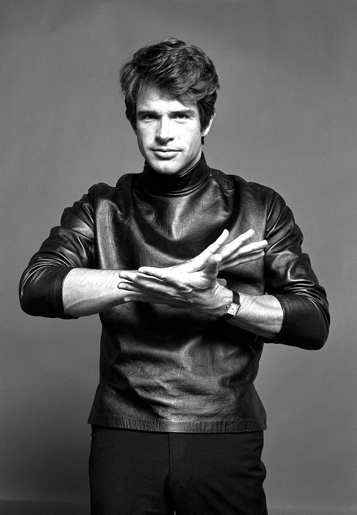 #55 Warren Beatty, dressed in a leather shirt, New York, August 1967.
