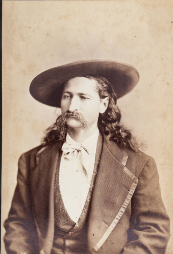 #8 Cabinet card photograph of Wild Bill Hickok by Rockwood, 1873.