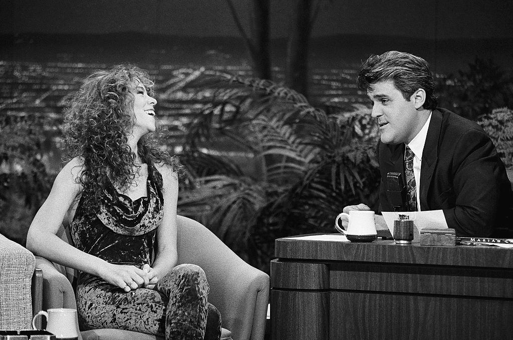 #14 Mariah Carey with Johnny Carson, 1990.