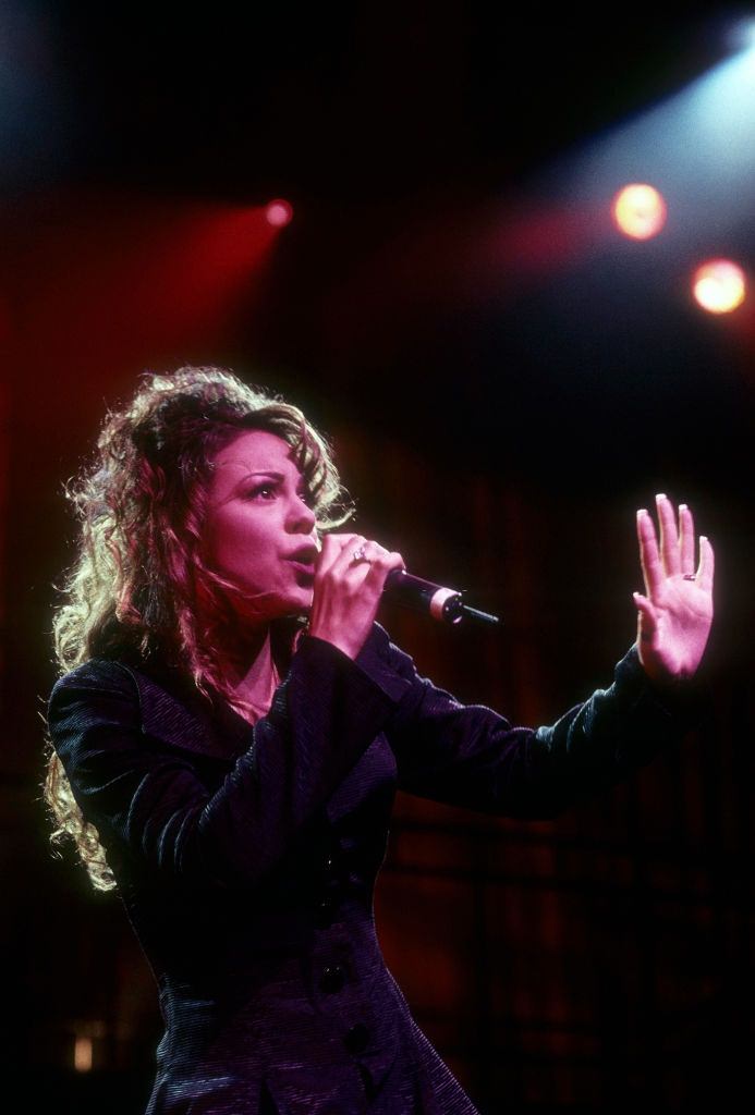 #62 Mariah Carey performs at Madison Square Garden on December 10, 1993.