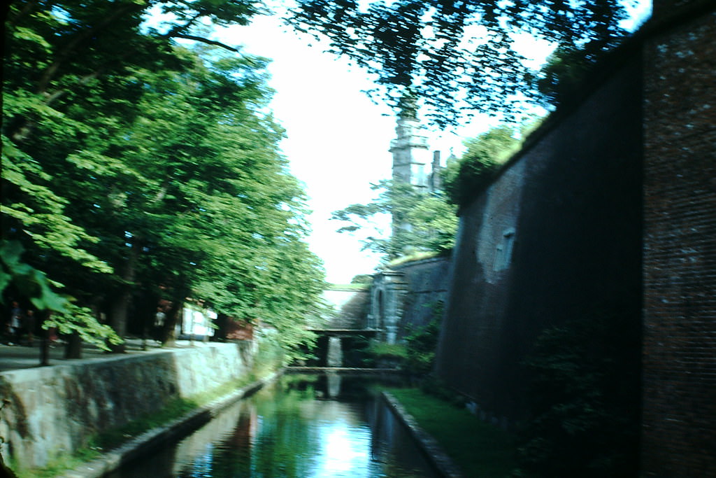 #24 Moat of Kronborg Castle, Denmark, 1940s.