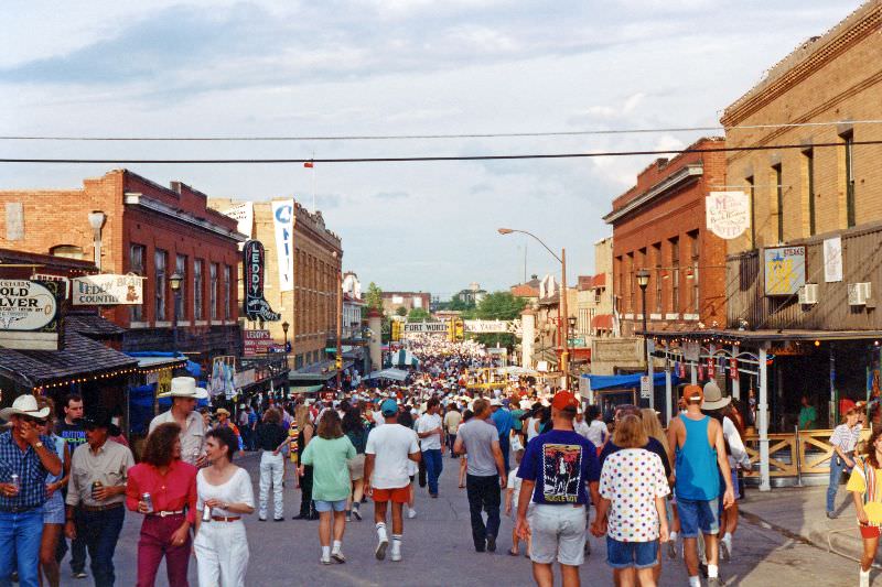 #11 Exchange Avenue during Chisholm Trail Roundup, Ft. Worth Stockyards, June 1993
