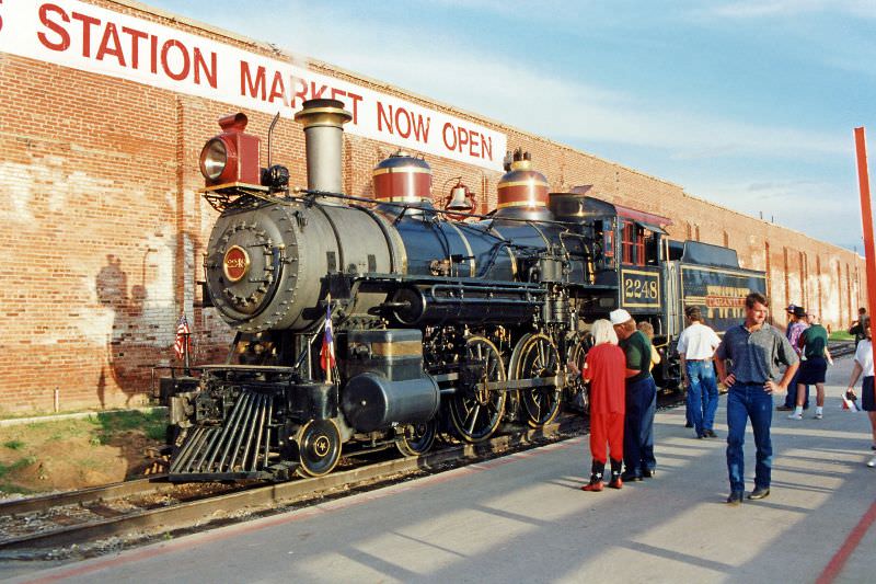 #13 Locomotive was parked alongside Stockyards Station during the Chisholm Trail Roundup, June 1993