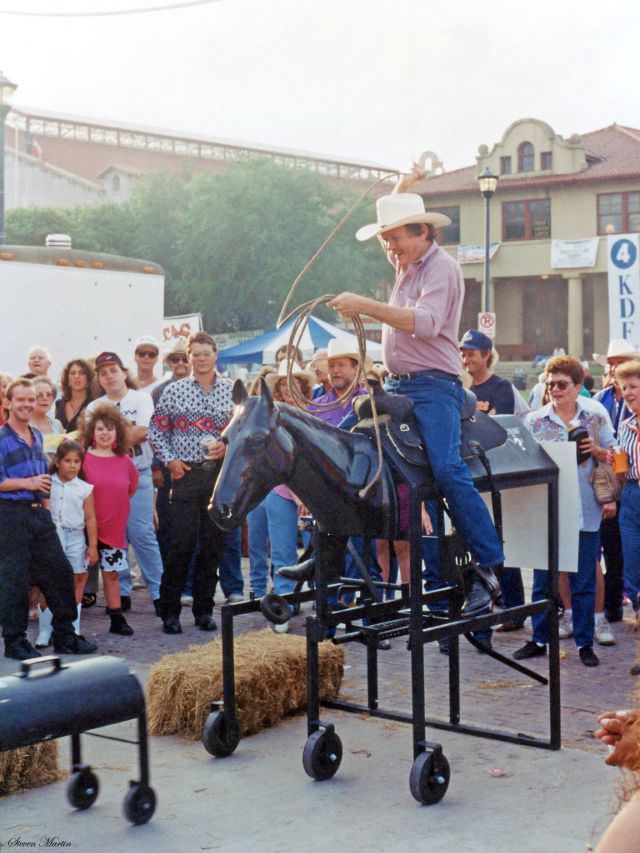 #14 Man performs rope tricks, Chisholm Trail Roundup, Ft. Worth Stockyards, June 1993