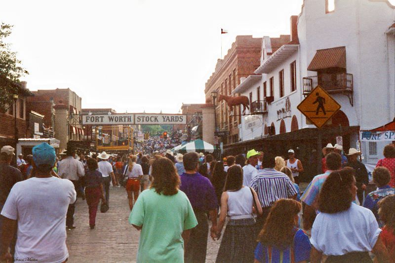 #9 Exchange Avenue during Chisholm Trail Roundup, Ft. Worth Stockyards, June 1993