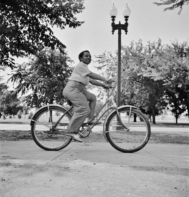 #29 Sunday cyclist in East Potomac Park, Washington, D.C., June 1942