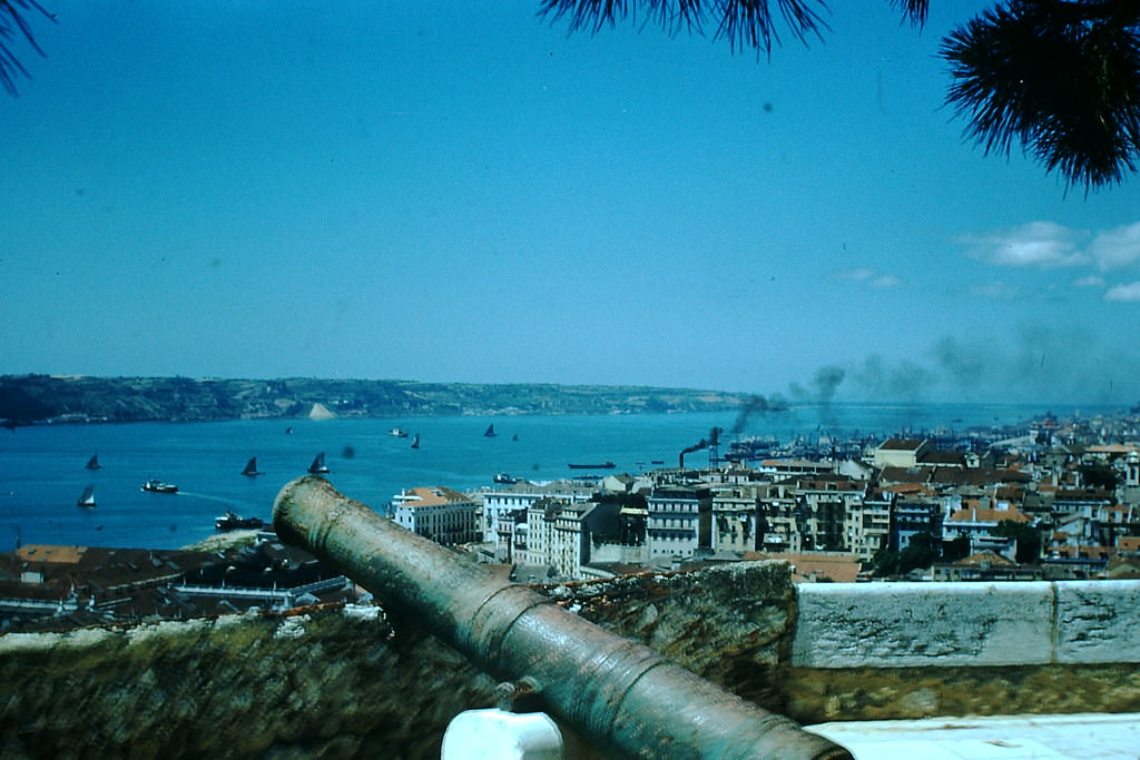 #17 Harbor from Fort twards Atlantic, Lisbon, 1950s.