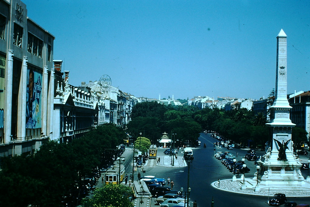 #5 Ave Liberty in Lisbon, 1950s.