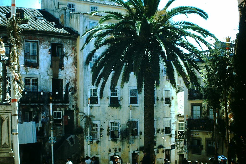 #31 Square in Moorish Qtr, Lisbon, 1950s.