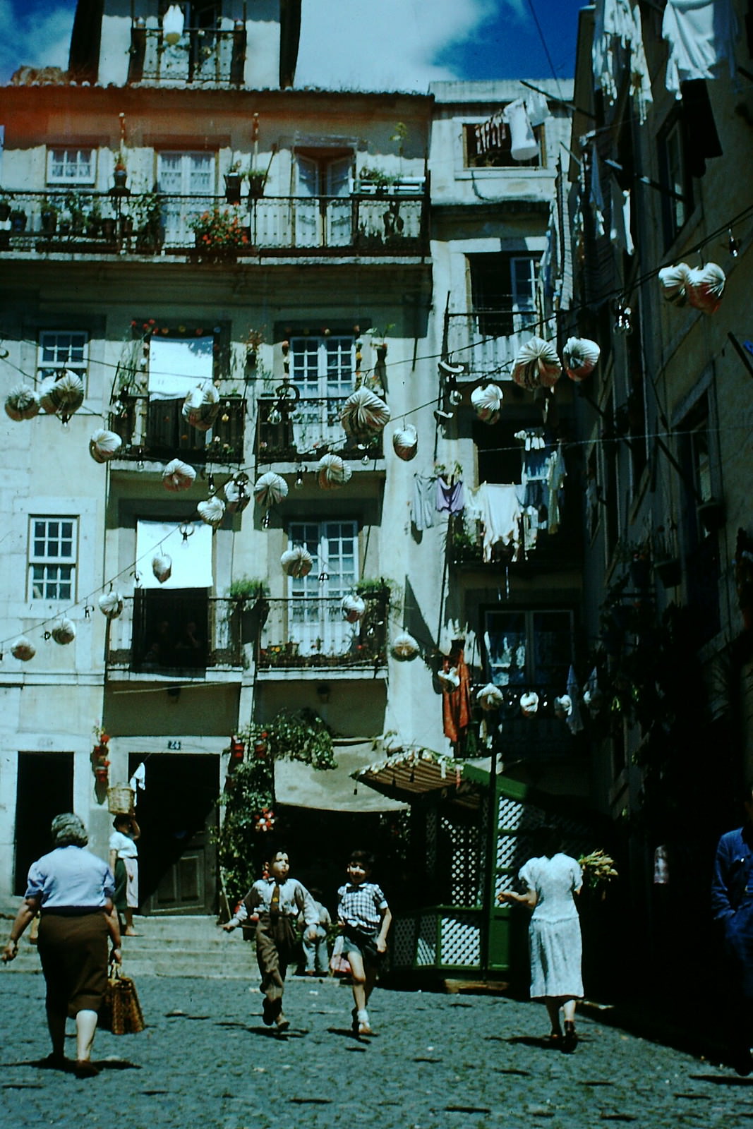 #34 Typical Scene Moorish Qtr, Lisbon, 1950s.