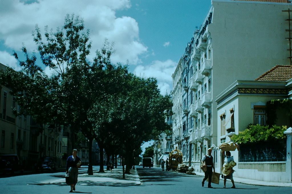 #7 Houses and Hearse in Lisbon, 1950s.