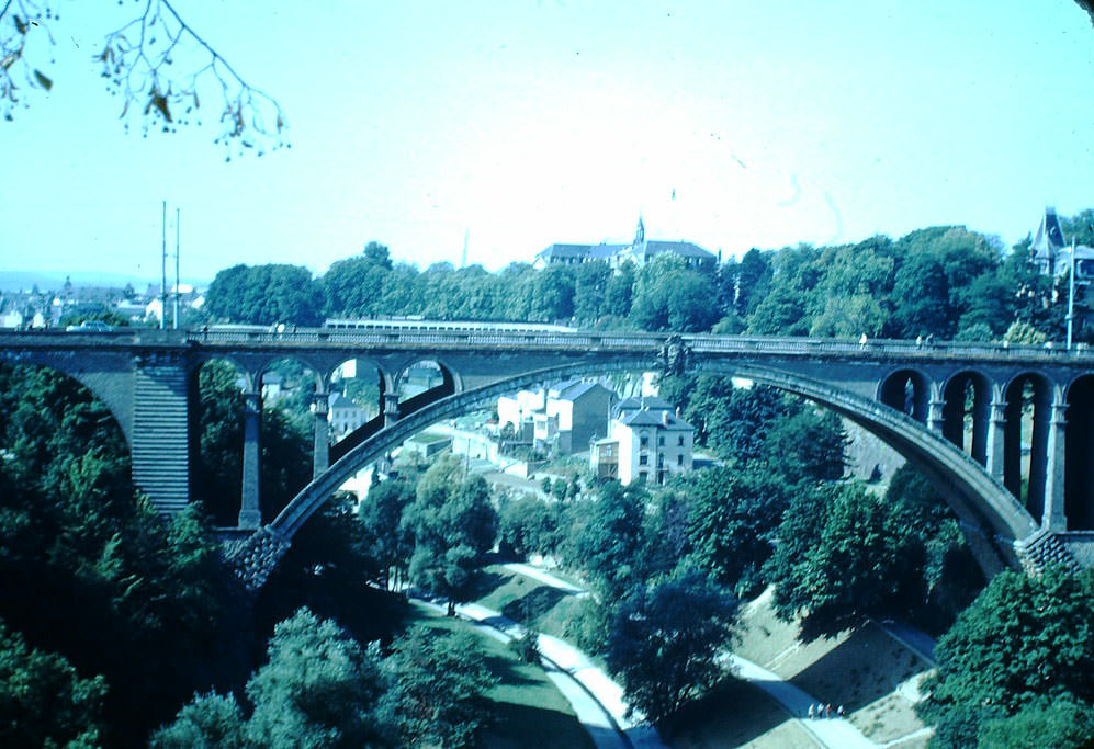 #1 Bridge from Parapet, Luxembourg, 1949.