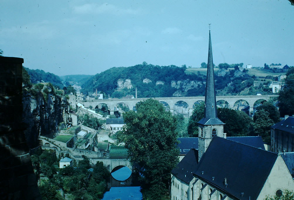 #14 Old City Below Fortifications, Luxembourg, 1949.