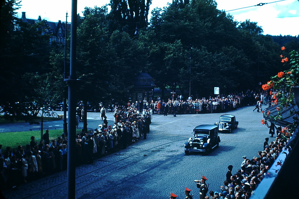 #12 King Arrives in Oslo, Norway, 1940s.
