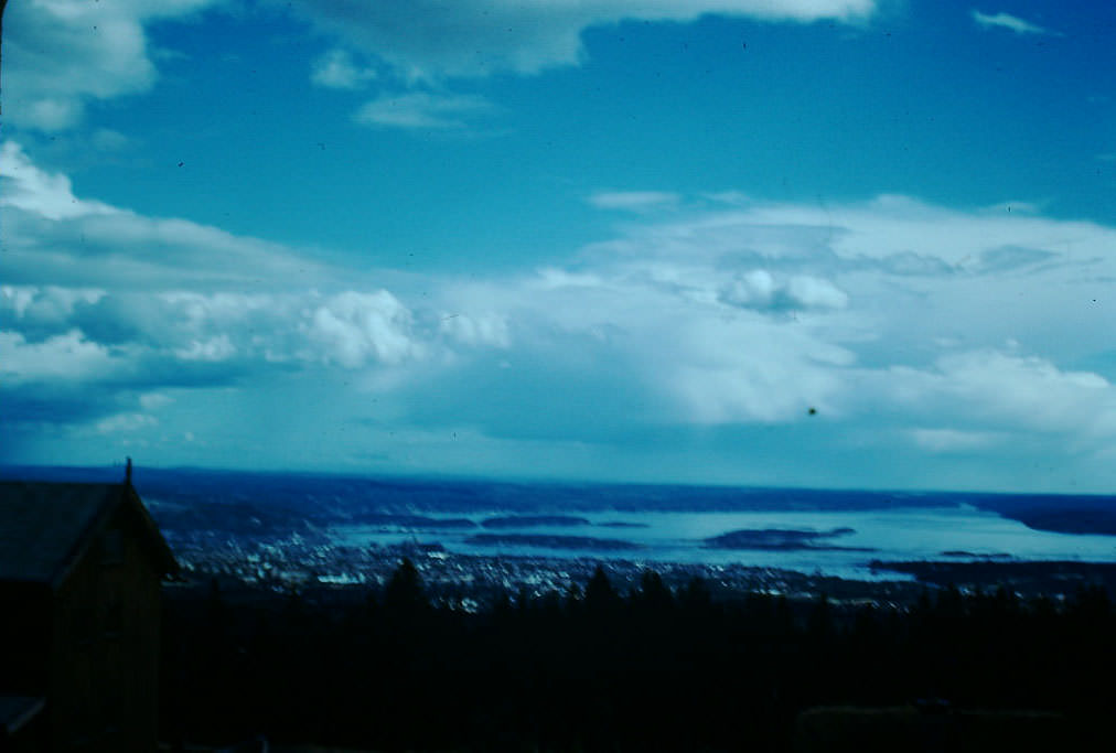 #13 Oslo from Frognerseteren, Norway, 1940s.