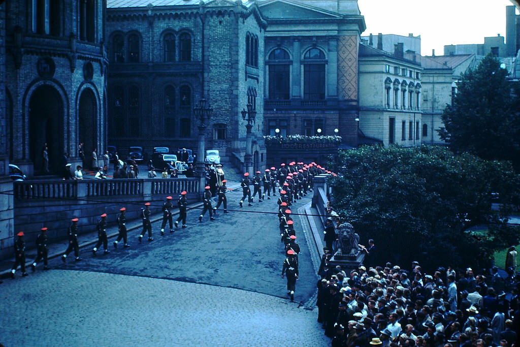 #16 Pariliament Closing Ceremonies in Oslo, Norway, 1940s.