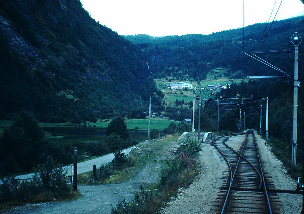 #50 Electric Train- Voss to Granvin, Norway, 1940s.