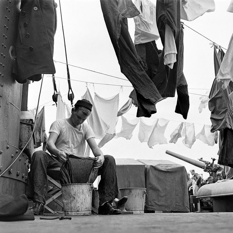 #18 Aboard an American warship, Pearl Harbor, early 1942.