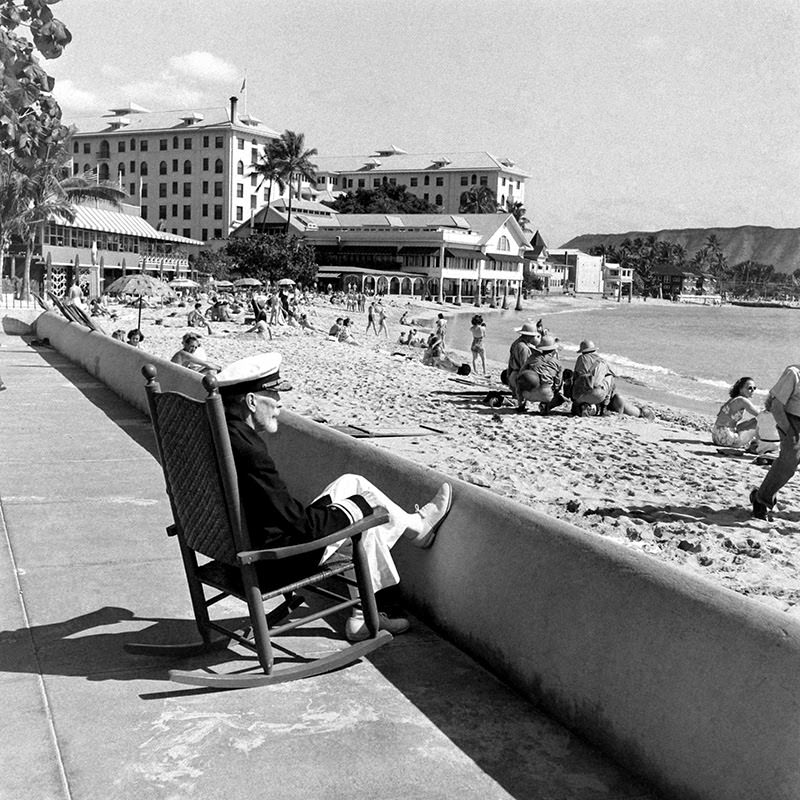 #4 Vice Admiral Joseph “Bull” Reeves, Waikiki Beach, December 1941.