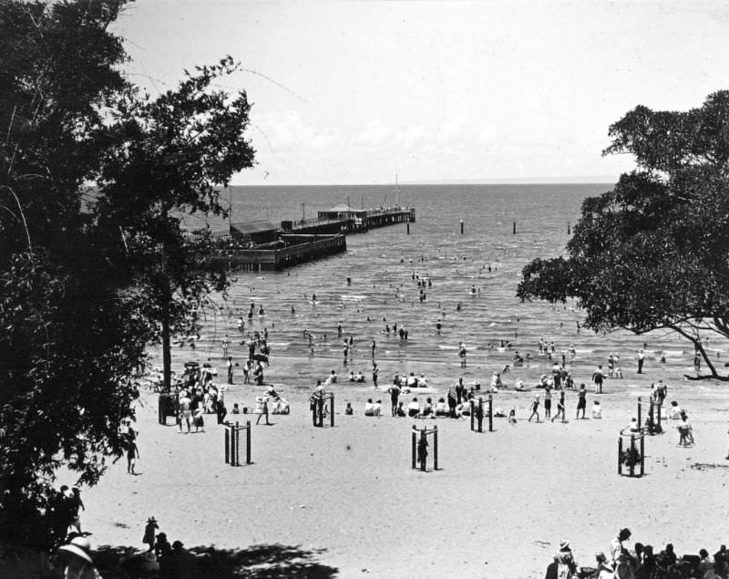 #16 The Jetty and shark-proof enclosure, Sandgate, December 1937