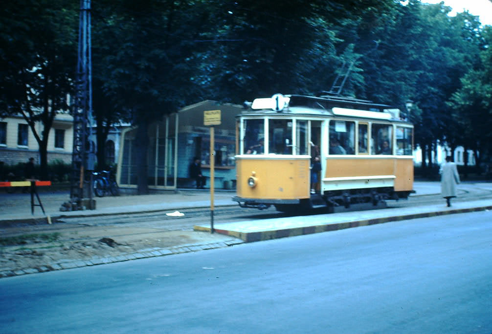 #22 Streetcar in Linkoping, Sweden, 1949.