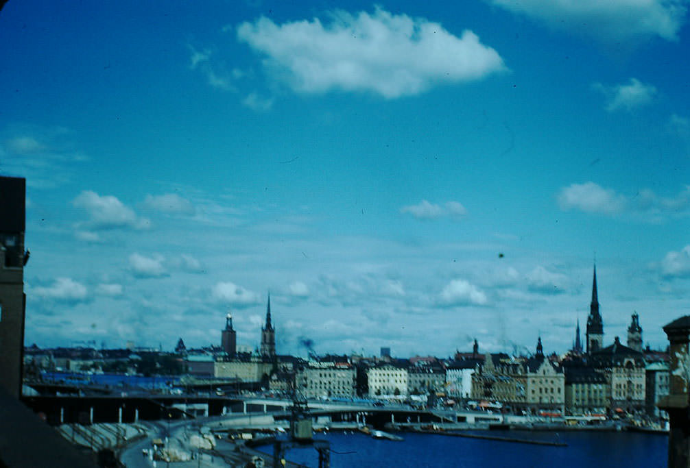 #43 Traffic Circle Stadhuset- Stockholm, Sweden, 1949.