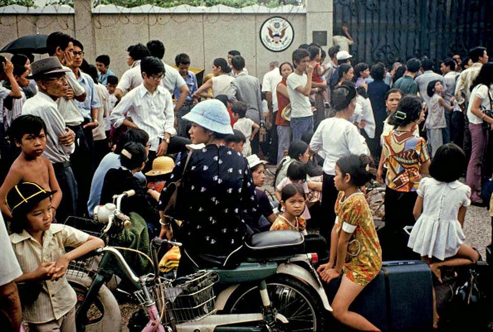 #28 The area surrounding the American Embassy just before the fall of the city in late April 1975.
