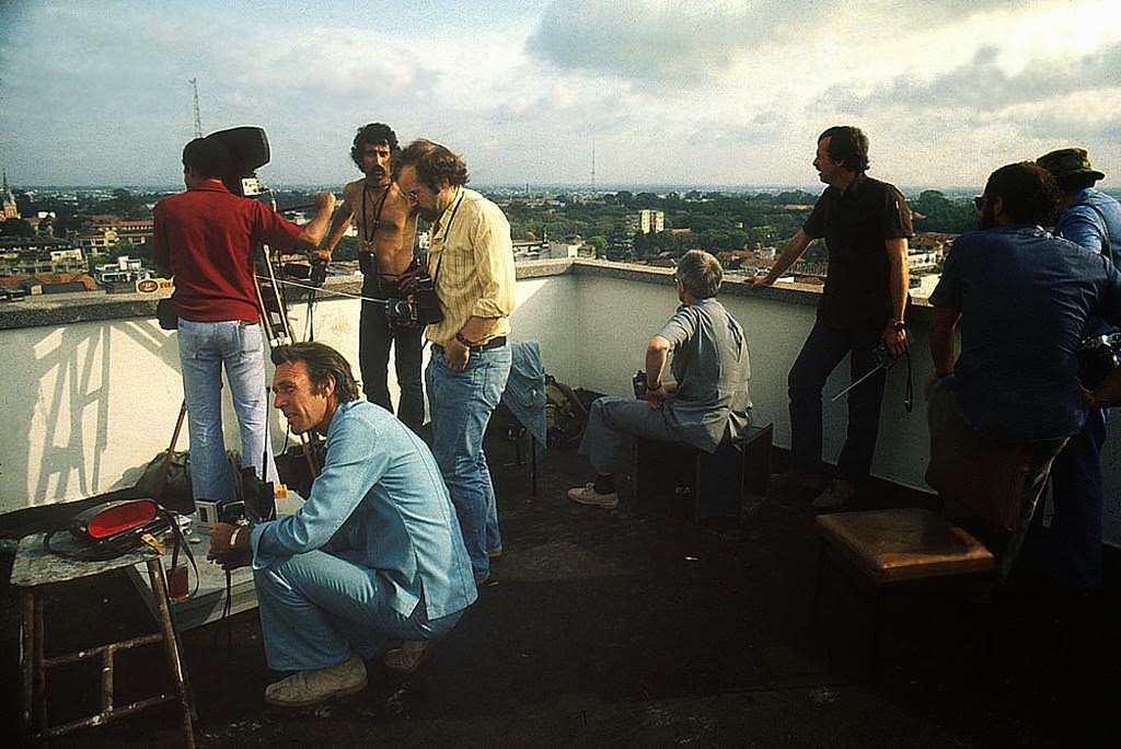 #12 As Saigon falls to the communist rule of North Vietnamese, reporters cover the story April, 1975 from a roof top.