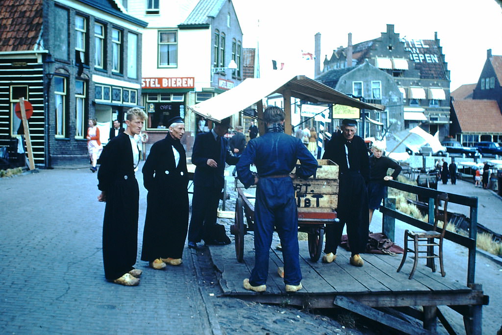 #35 Street Merchants in Volendam, the Netherlands, 1940s.