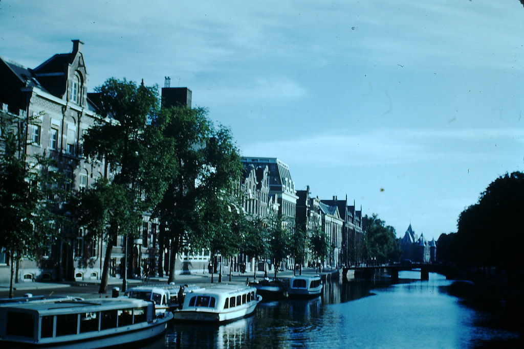 #8 Excursion Boats in Amsterdam, the Netherlands, 1940s.