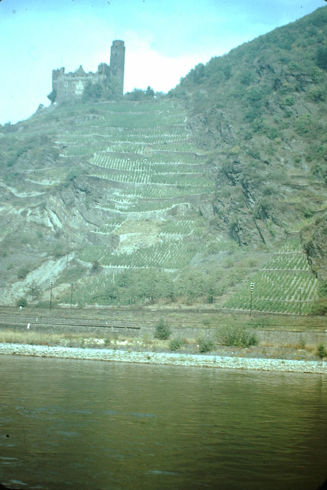 #50 Rhine River Castle, Germany, 1949.