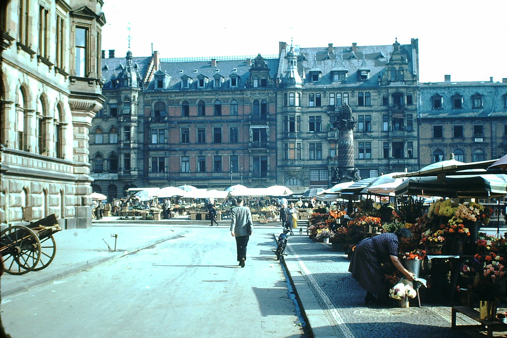 #73 Wiesbaden Market, Germany, 1949.