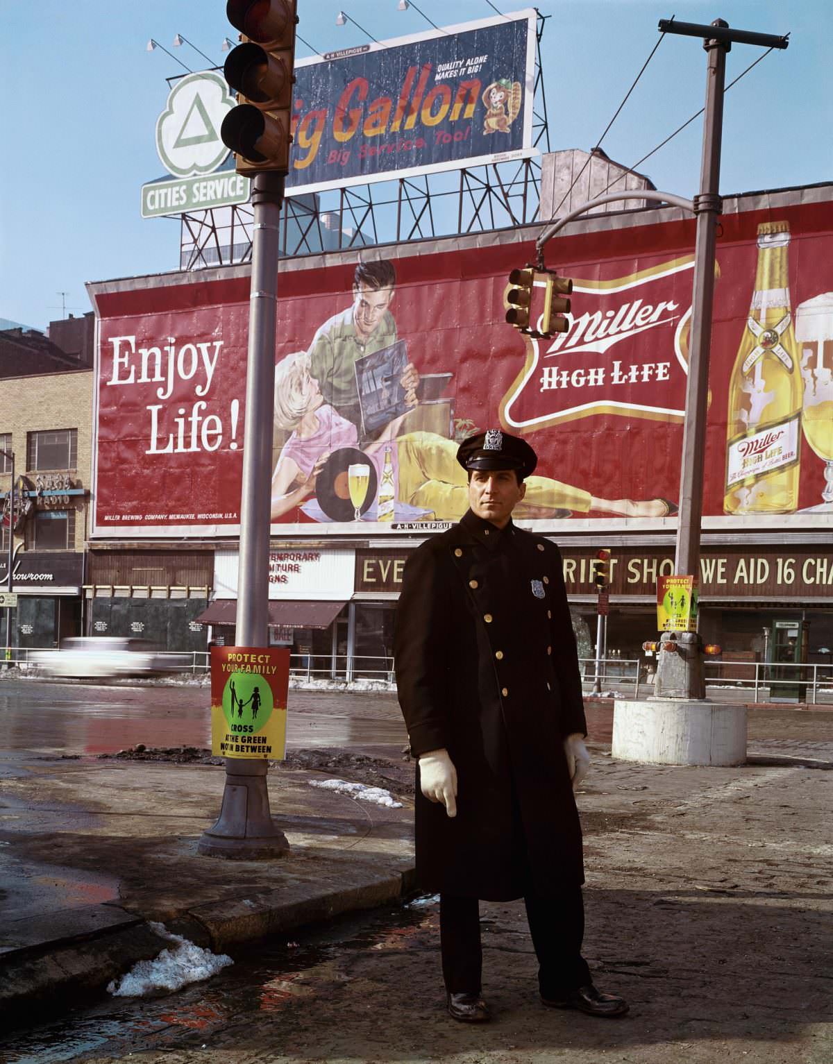 #9 Policeman, 59th Street, 1964, New York
