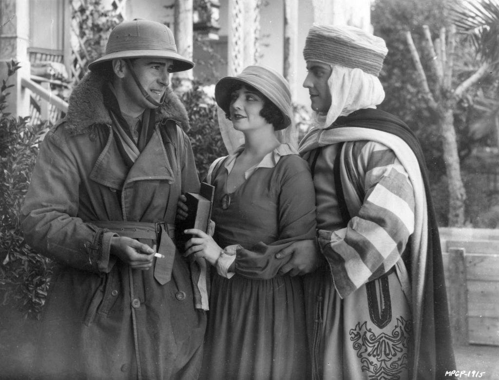 #11 Alice Terry with Rex Ingram during the filming of ‘The Arab’, 1924.