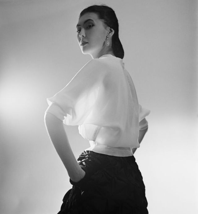 #12 Alla wearing sweater designed by Elsa Schiaparelli, 1949