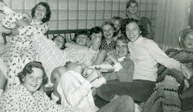 #20 Note on back reads “Karen Tomasouic’s and Carolyn Hoch’s ‘Come as you are party’. November 31, 1954. 9-00 A.M. to 2-30 P.M.”