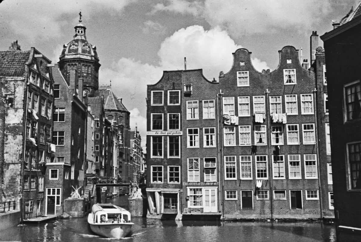 #19 A boat in the Canal, Amsterdam, 1958