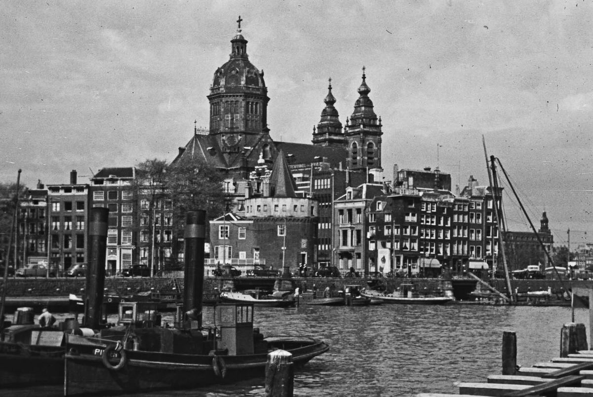 #23 View from the harbor Amsterdam, 1958