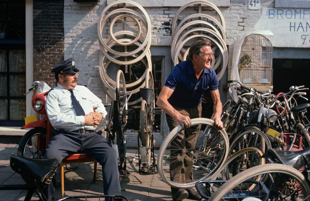 #23 A Bicycle Repair Shop in Amsterdam, 1976.