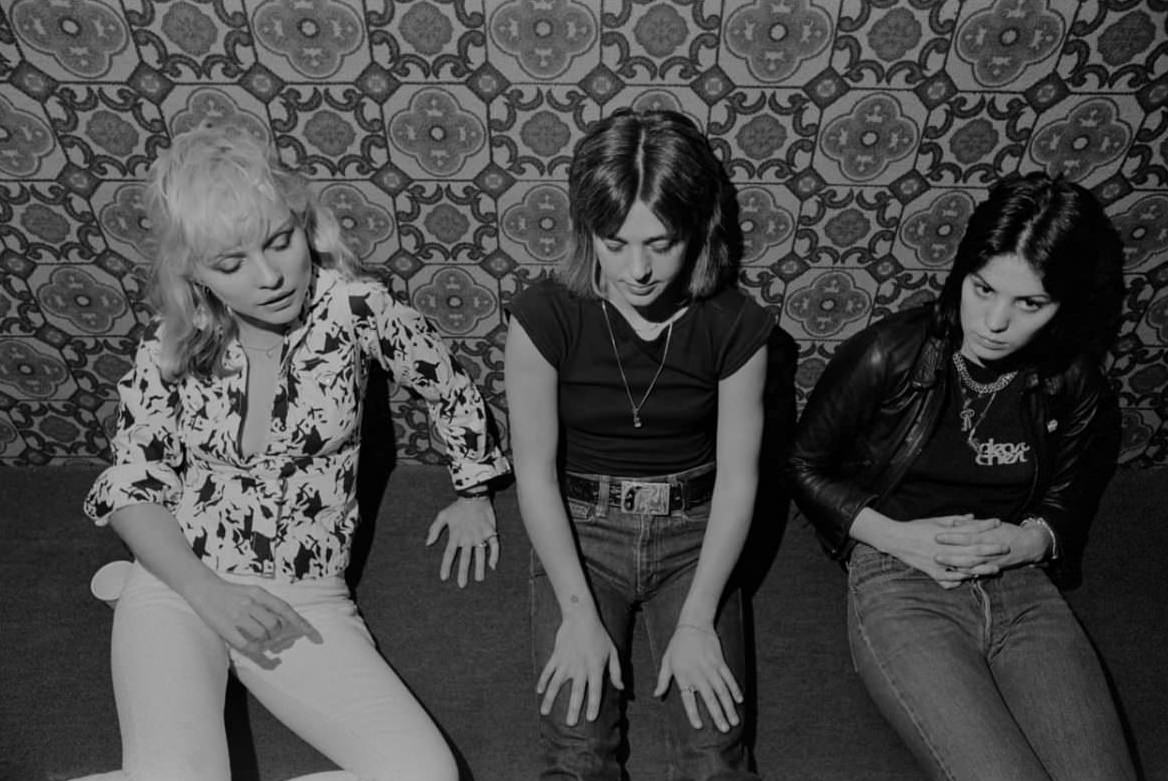 #3 Debbie Harry, Suzi Quatro, and Joan Jett in a studio in Los Angeles, where Suzi was recording with producer Mike Chapman.