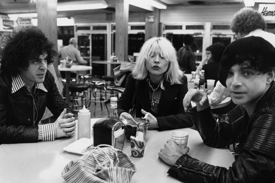 #4 Debbie with Martin Rev (left) and Alan Vega (right) of Suicide