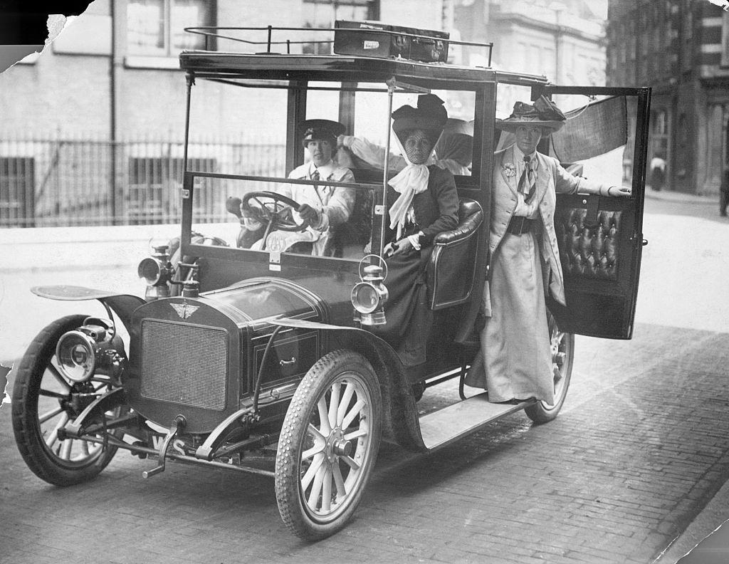 #2 Mrs. Pankhurst has just left London accompanied by Miss Christopher St. John and Miss Craig, daughter of Ellen Terry.