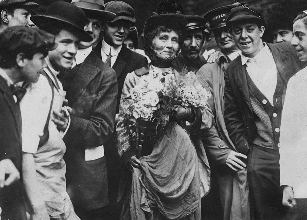 #51 Emmeline Pankhurst in the area of New York known as the Battery, after her release from Ellis Island.