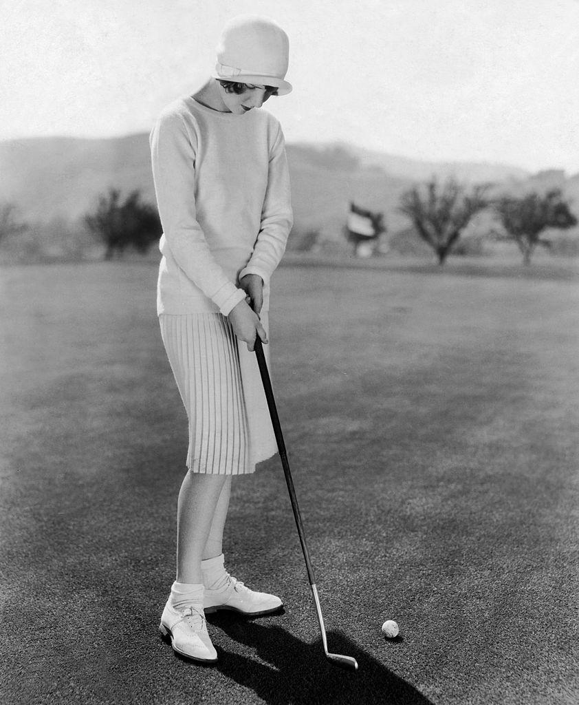 #13 Jean Arthur Playing Golf, 1920.
