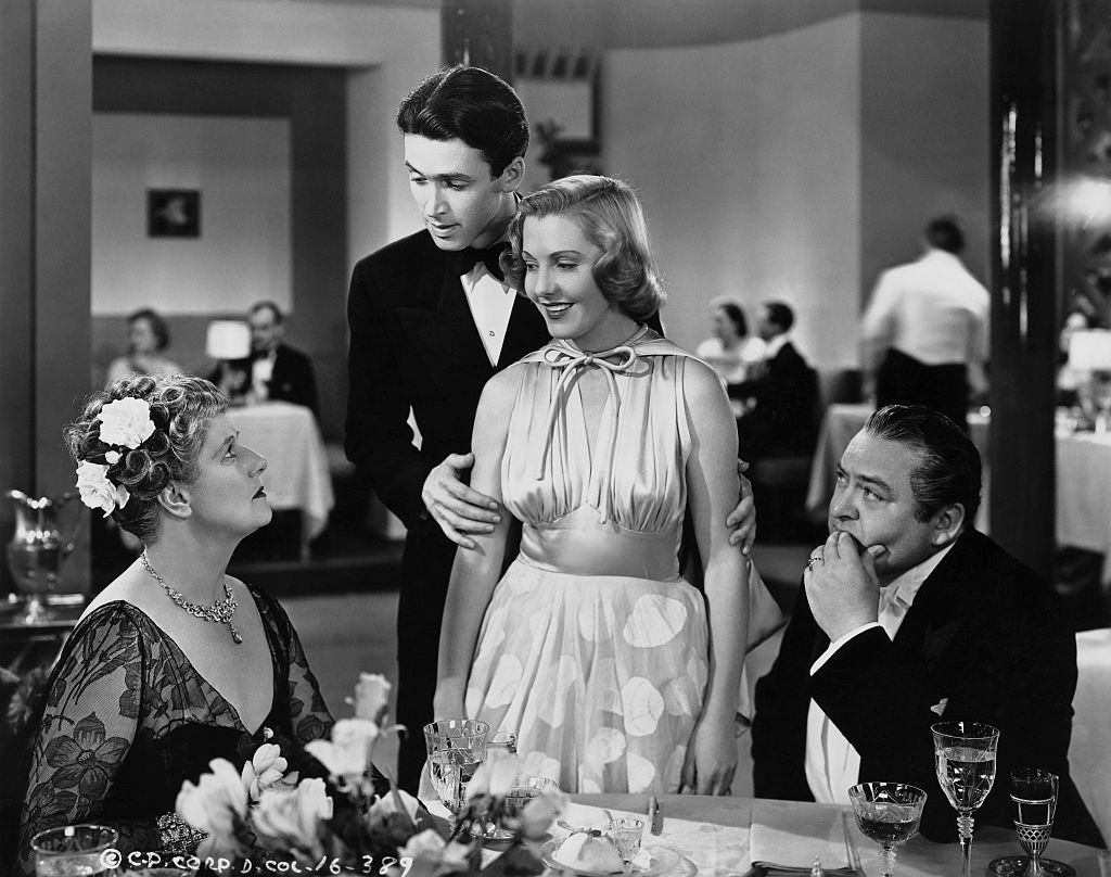 #38 Jean Arthur with James Stewart in the movie ‘ You Can’t Take It with You’, 1937.